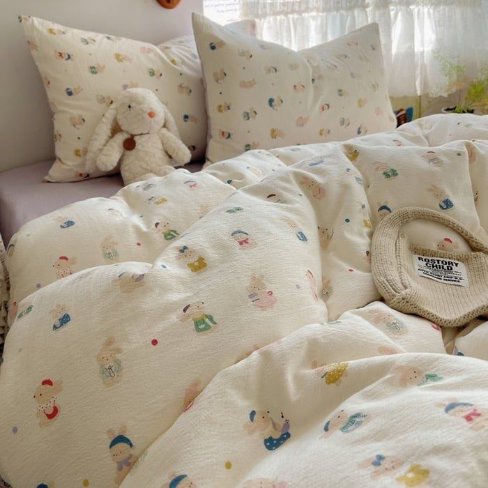 Bộ vỏ chăn ga Cloud Linen - Đũi Mây Phong cách trẻ trung hiện đại  ID 4PCSCLOUDLINEALL10-20