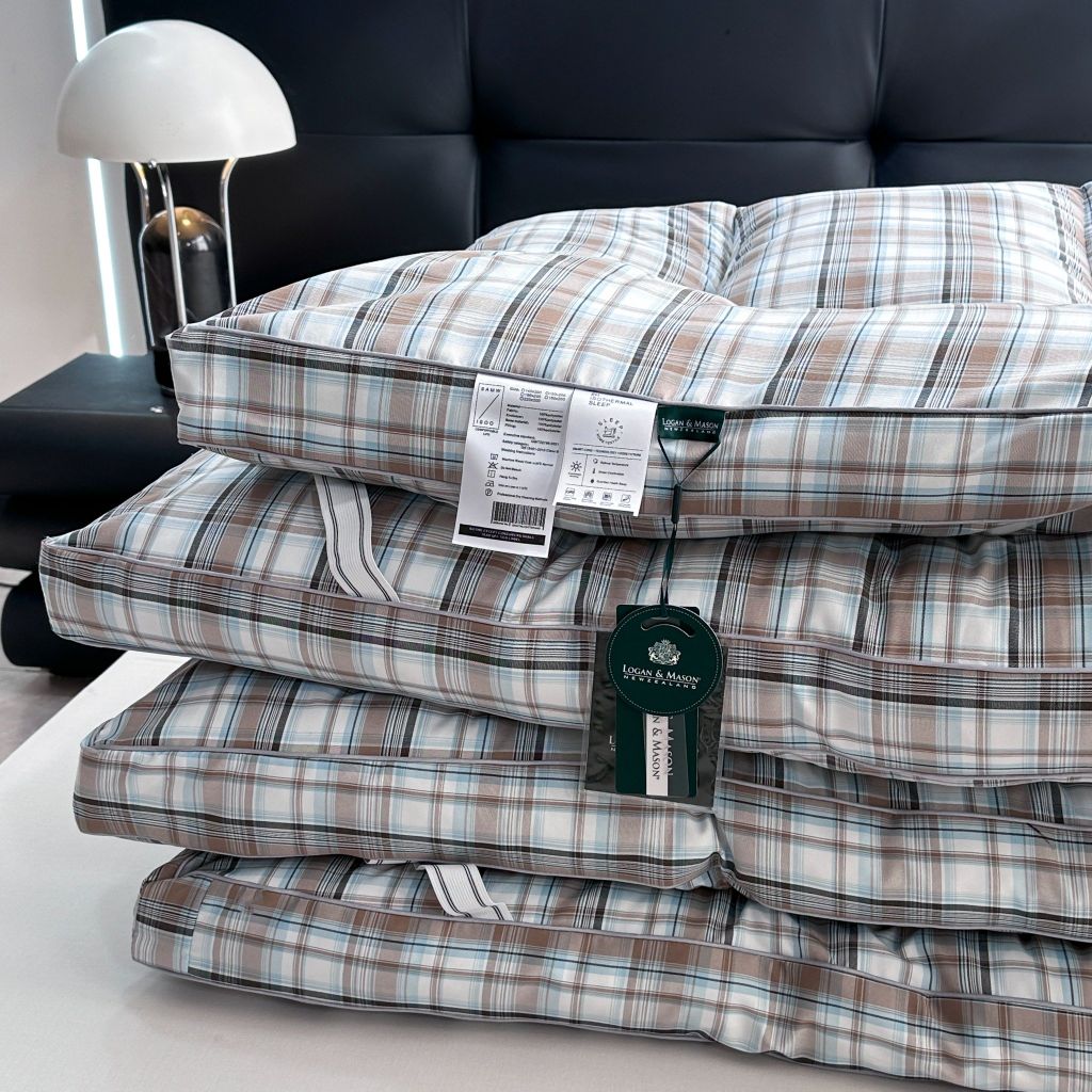 TOPPER KHÁCH SẠN | LOGAN & MASON HOTEL TOPPER EVERYDAY COMFORT | ID05 COLOR MODERN PLAID PATTERN
