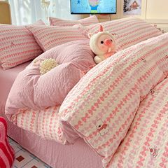 Bộ vỏ chăn ga PreCloud Linen - Đũi Mây Xu Kem Phong cách trẻ trung hiện đại  ID 4PCSPRECLOUD11-20