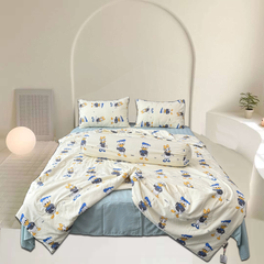 Bộ Chăn Ga Gối Chần hè Cotton Disney Home xinh xắn