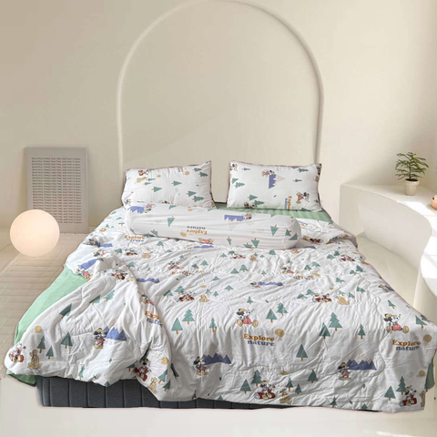 Bộ Chăn Ga Gối Chần hè Cotton Disney Home xinh xắn