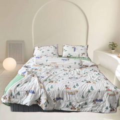 Bộ Chăn Ga Gối Chần hè Cotton Disney Home xinh xắn