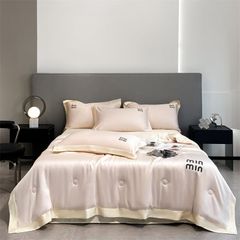 4Pcs Satin Babric | MinMin Standard Bedsets Summer Blanket | ID ALL12COL4PCSSFABRICMIN