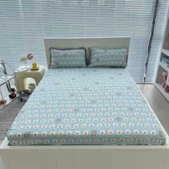 Bộ Vỏ Chăn Ga Gối Cotton Poly-Tim Nâu(KH vui lòng nhắn tin chân đệm)