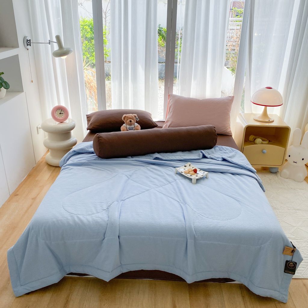 Bộ Chăn Chần Hè Đũi Mây MINIMASLIM Mềm Mát Chuẩn Gu – Full Set 5 Món Cao Cấp Cho Phòng Ngủ Hiện Đại 5PCLOUMIXSM8CLL