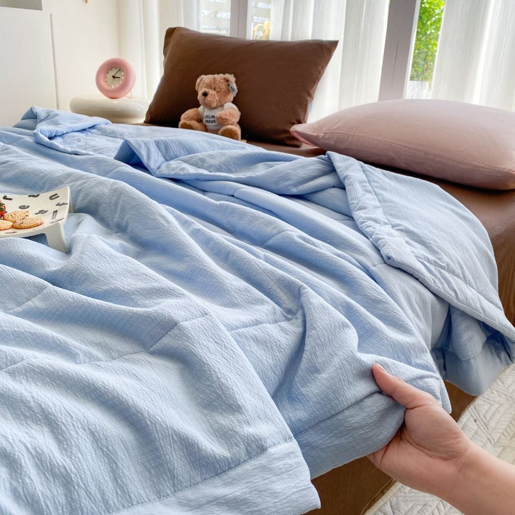 Bộ Chăn Chần Hè Đũi Mây MINIMASLIM Mềm Mát Chuẩn Gu – Full Set 5 Món Cao Cấp Cho Phòng Ngủ Hiện Đại 5PCLOUMIXSM8CLL