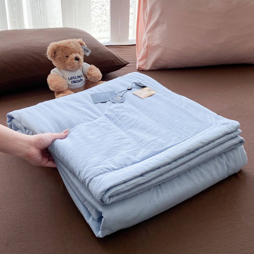 Bộ Chăn Chần Hè Đũi Mây MINIMASLIM Mềm Mát Chuẩn Gu – Full Set 5 Món Cao Cấp Cho Phòng Ngủ Hiện Đại 5PCLOUMIXSM8CLL