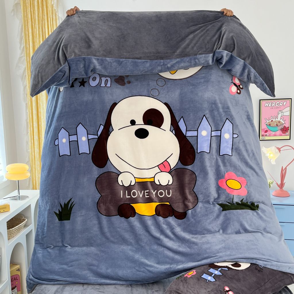 Set 4 Món Nỉ Nhung 200gr hình in 3D - 11 Mầu sắc đáng yêu