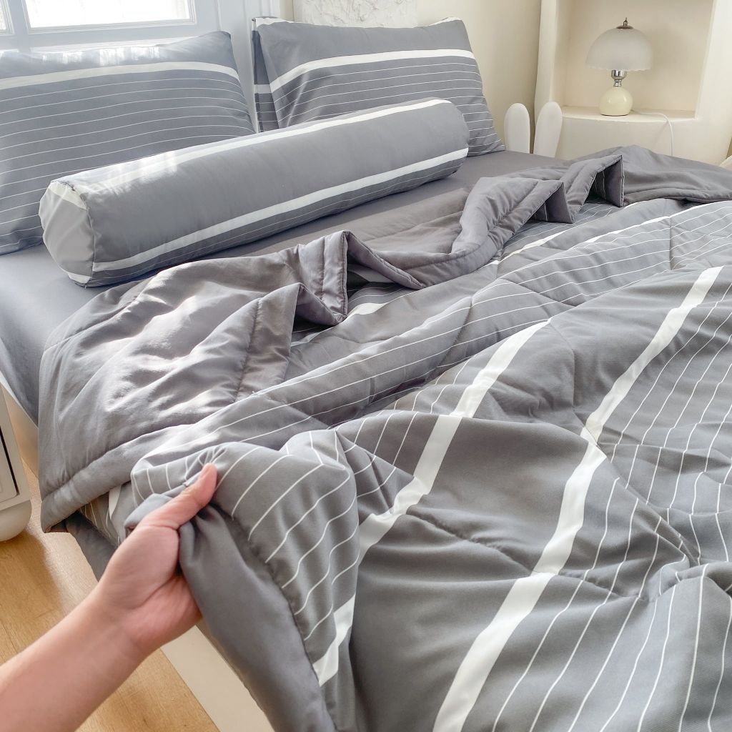 5Pcs Cotton Linen Summer Blanket | Mark Home Degin Bedding Set | ID 5PCSCOTLINMHOMEBAR01