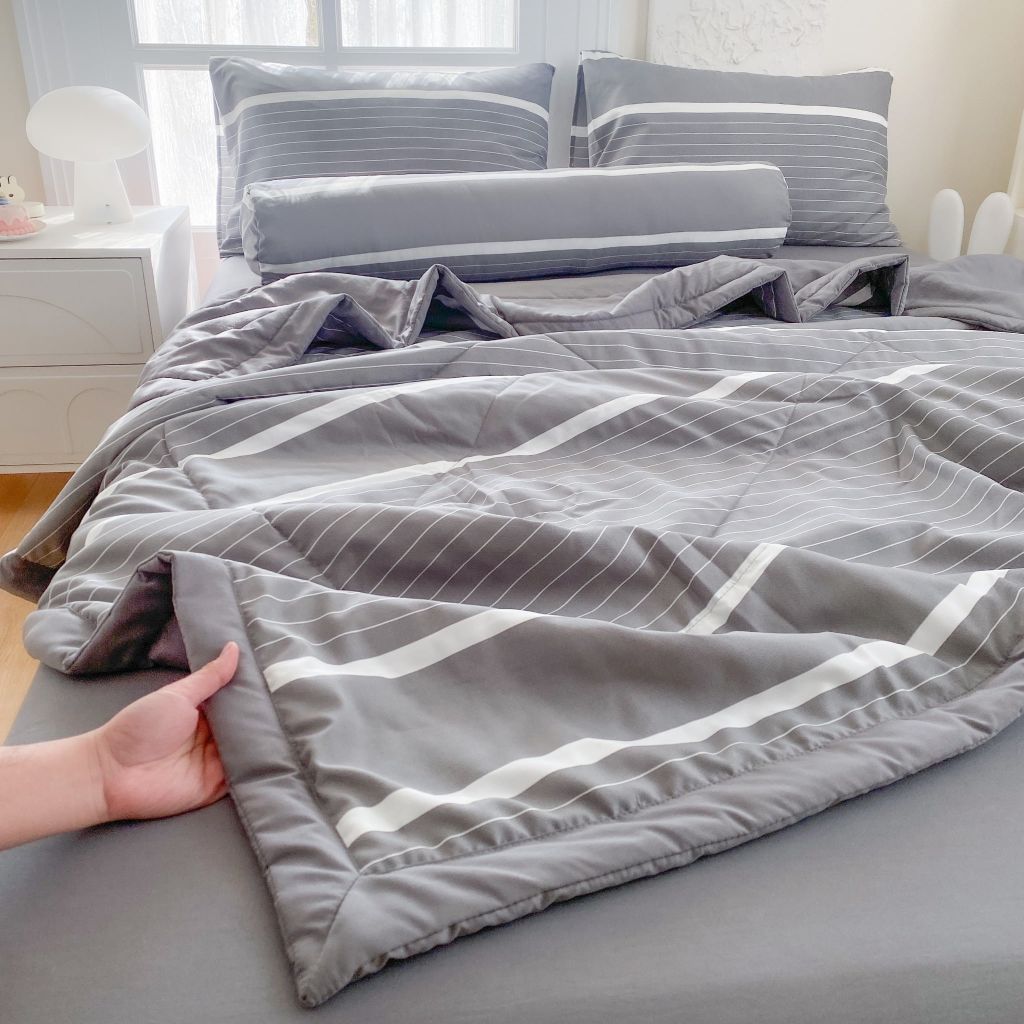 5Pcs Cotton Linen Summer Blanket | Mark Home Degin Bedding Set | ID 5PCSCOTLINMHOMEBAR01