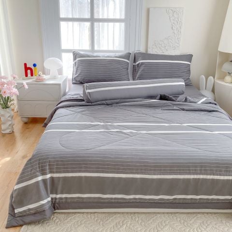 5Pcs Cotton Linen Summer Blanket | Mark Home Degin Bedding Set | ID 5PCSCOTLINMHOMEBAR01