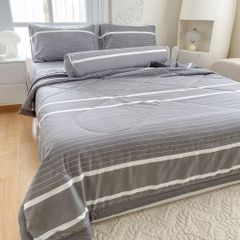 5Pcs Cotton Linen Summer Blanket | Mark Home Degin Bedding Set | ID 5PCSCOTLINMHOMEBAR01