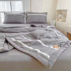 5Pcs Cotton Linen Summer Blanket | Mark Home Degin Bedding Set | ID 5PCSCOTLINMHOMEBAR01