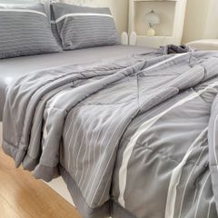 5Pcs Cotton Linen Summer Blanket | Mark Home Degin Bedding Set | ID 5PCSCOTLINMHOMEBAR01