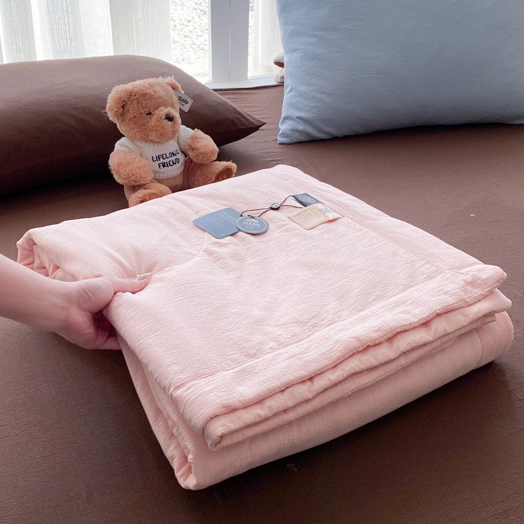 Bộ Chăn Chần Hè Đũi Mây MINIMASLIM Mềm Mát Chuẩn Gu – Full Set 5 Món Cao Cấp Cho Phòng Ngủ Hiện Đại 5PCLOUDMIXSUM01