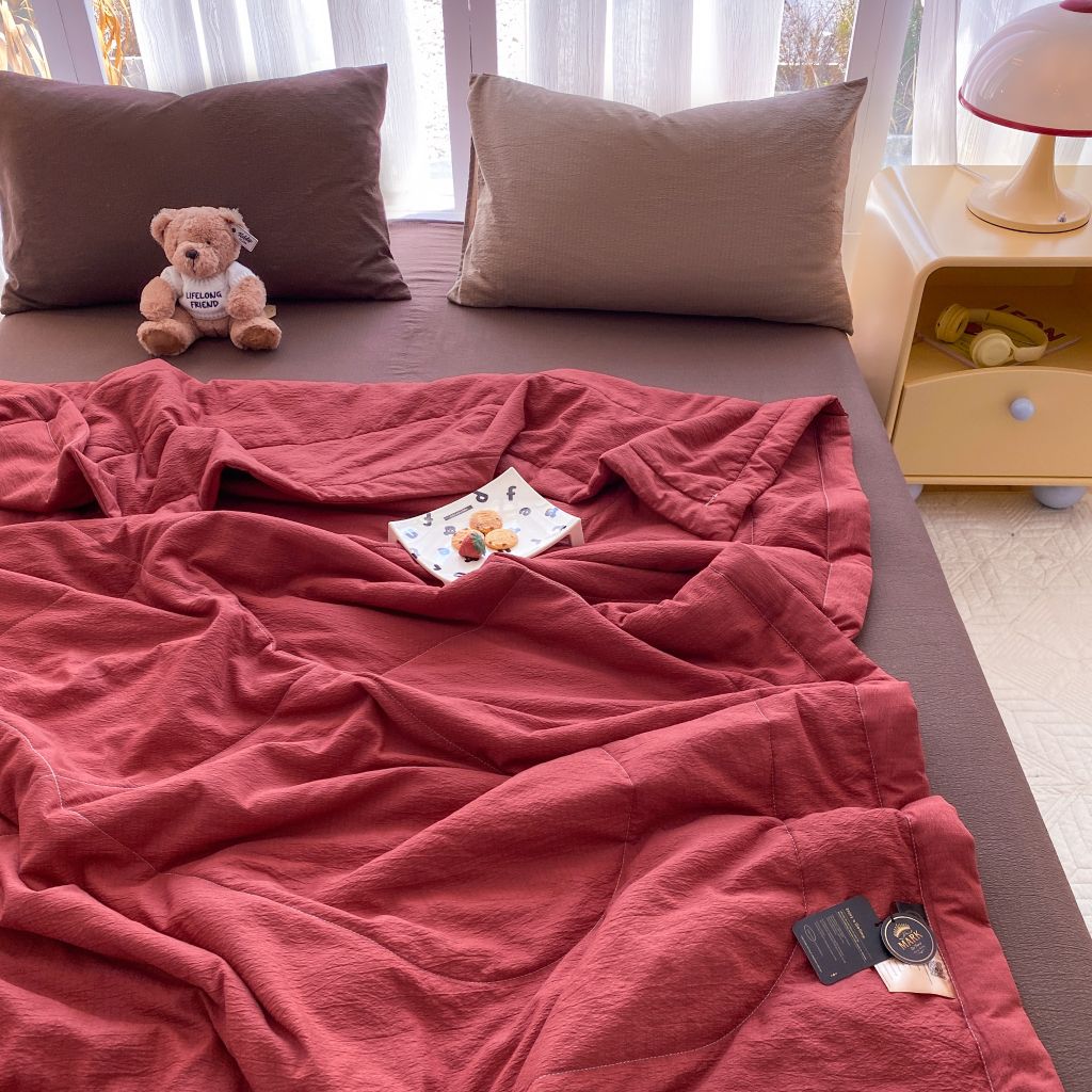 Bộ Chăn Chần Hè Đũi Mây MINIMASLIM Mềm Mát Chuẩn Gu – Full Set 5 Món Cao Cấp Cho Phòng Ngủ Hiện Đại 5PCLOUDMIXSUM03
