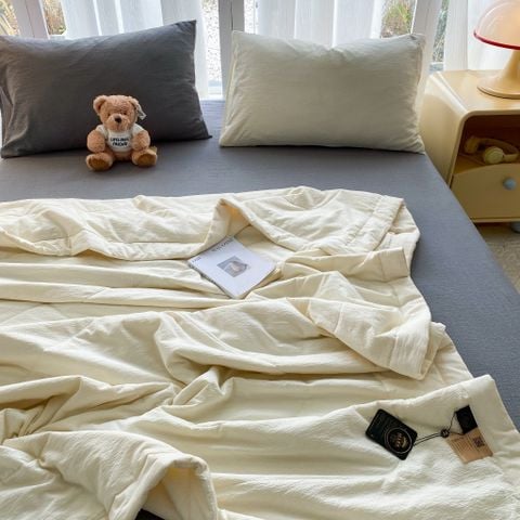 Bộ Chăn Chần Hè Đũi Mây MINIMASLIM Mềm Mát Chuẩn Gu – Full Set 5 Món Cao Cấp Cho Phòng Ngủ Hiện Đại 5PCLOUDMIXSUM06