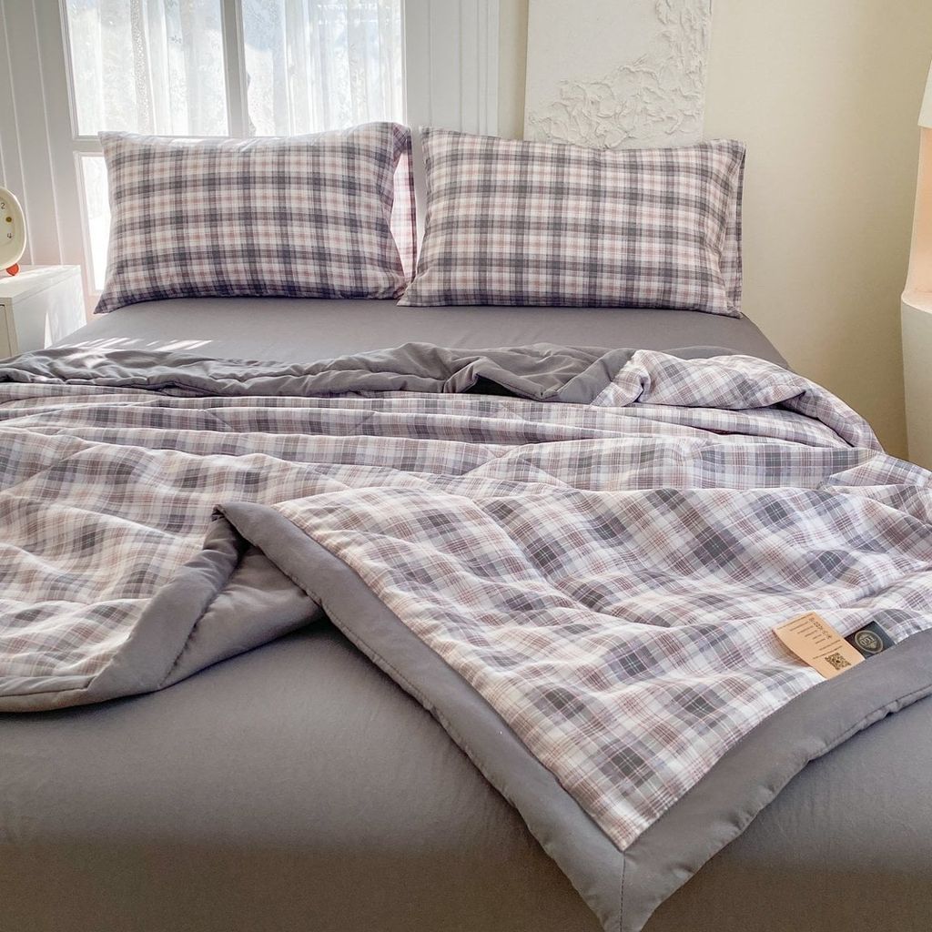 5Pcs Cotton Linen Summer Blanket | Mark Home Degin Bedding Set | ID 5PCSCOTLINMHOMEBAR02