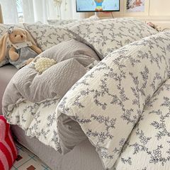 Bộ vỏ chăn ga PreCloud Linen - Đũi Mây Xu Kem Phong cách trẻ trung hiện đại  ID 4PCSPRECLOUD21-26