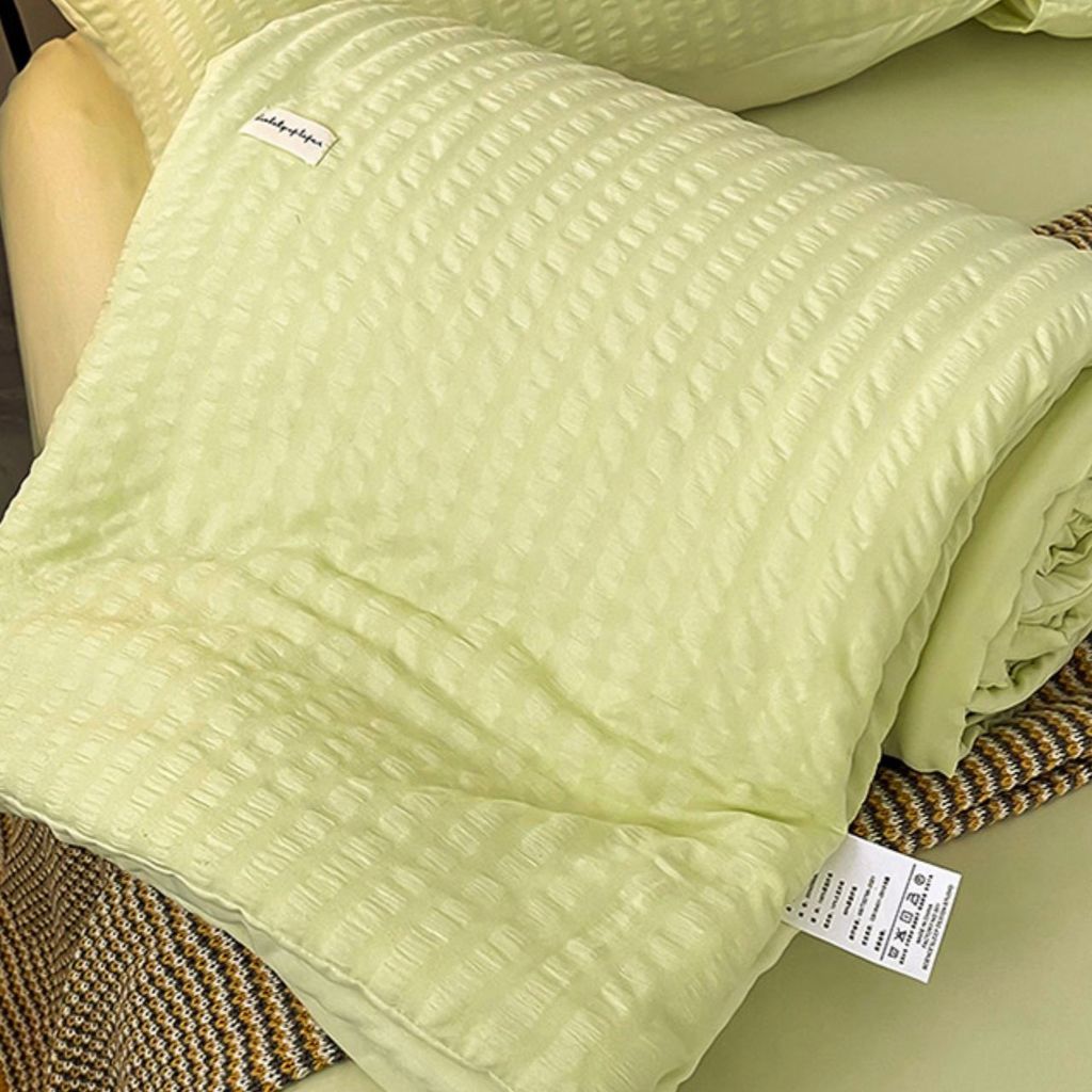 Set Chăn Ga Gối Cotton Đũi trần Mark Home