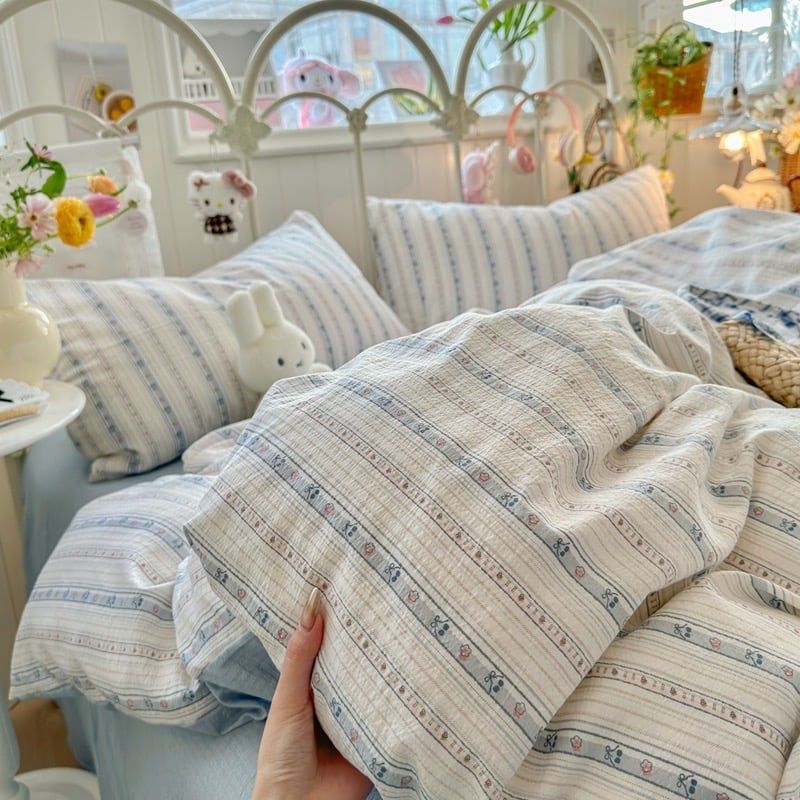 Bộ vỏ chăn ga Cloud Linen - Đũi Mây Phong cách trẻ trung hiện đại  ID 4PCSCLOUDLINEALL20-30