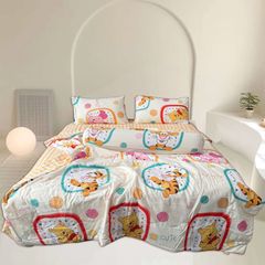 Bộ Chăn Ga Gối Chần hè Cotton Disney Home xinh xắn