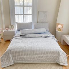 5Pcs Cotton Linen Summer Blanket | Mark Home Degin Bedding Set | ID 5PCSCOTLINMHOMEBAR04