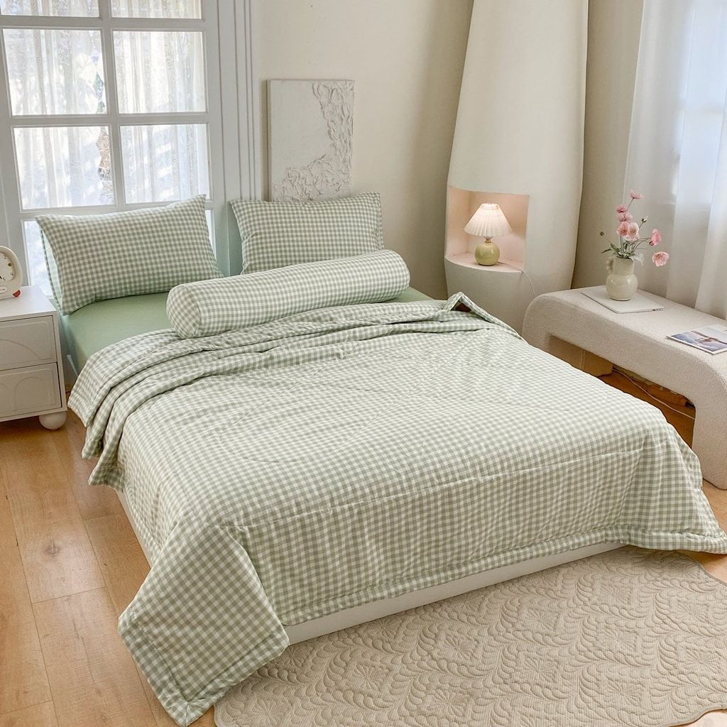 5Pcs Cotton Linen Summer Blanket | Mark Home Degin Bedding Set | ID 5PCSCOTLINMHOMEBAR06