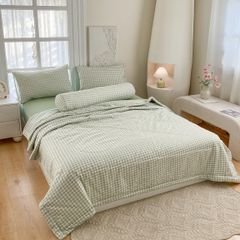 5Pcs Cotton Linen Summer Blanket | Mark Home Degin Bedding Set | ID 5PCSCOTLINMHOMEBAR06