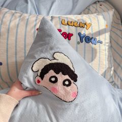 4pcs Cotton Linen Bedding Cover Set Fluffy Embroidery | ID : CLINEN4PCSFLUFFYEID07