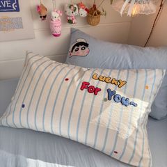 4pcs Cotton Linen Bedding Cover Set Fluffy Embroidery | ID : CLINEN4PCSFLUFFYEID07