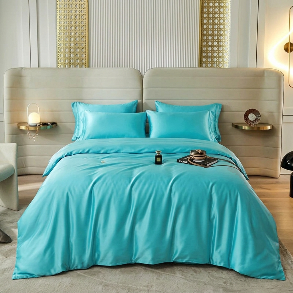 Bộ chăn ga gối Tencel 60s Museland Basic mầu đơn sắc Pastel Sang trọng hiện đại