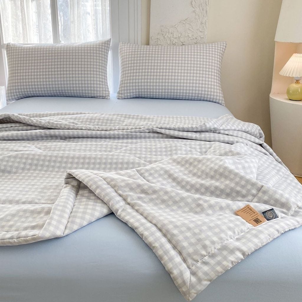 5Pcs Cotton Linen Summer Blanket | Mark Home Degin Bedding Set | ID 5PCSCOTLINMHOMEBAR04