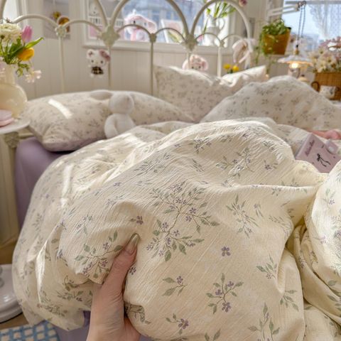 Bộ vỏ chăn ga Cloud Linen - Đũi Mây Phong cách trẻ trung hiện đại  ID 4PCSCLOUDLINEALL30-39