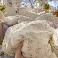 Bộ vỏ chăn ga Cloud Linen - Đũi Mây Phong cách trẻ trung hiện đại  ID 4PCSCLOUDLINEALL30-39