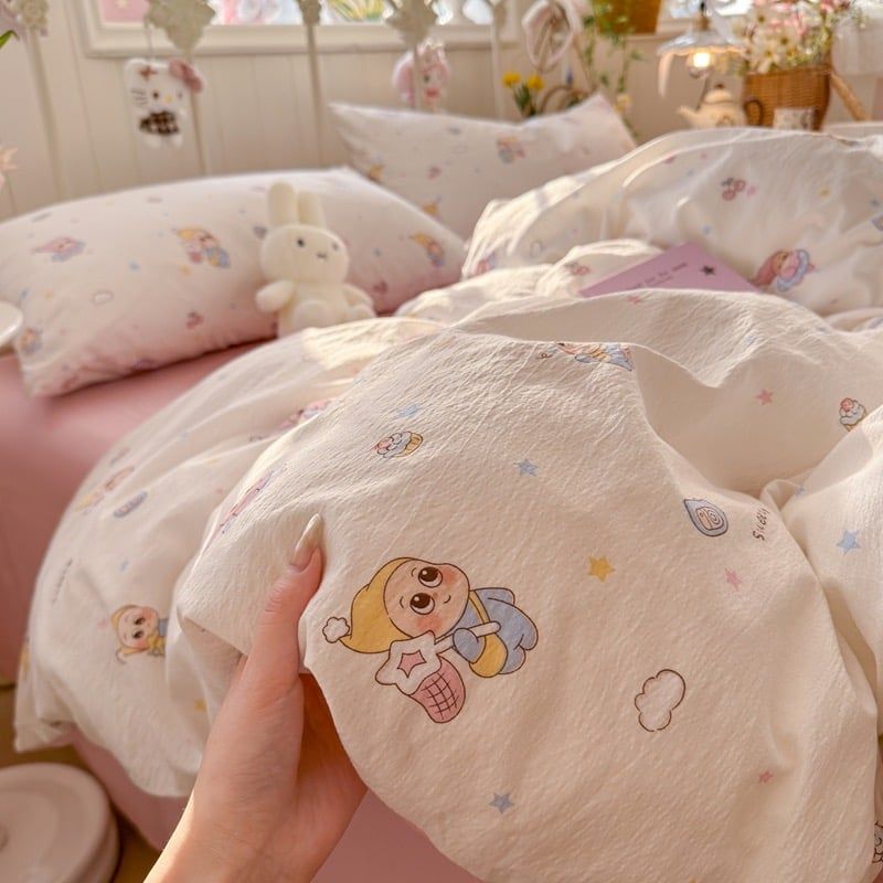 Bộ vỏ chăn ga Cloud Linen - Đũi Mây Phong cách trẻ trung hiện đại  ID 4PCSCLOUDLINEALL30-39
