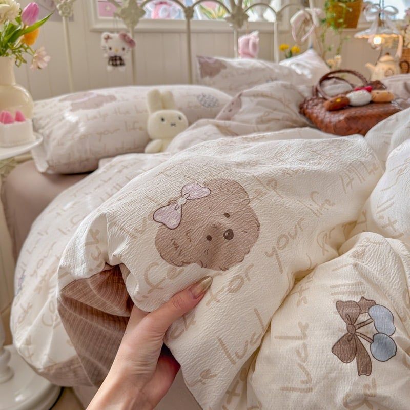 Bộ vỏ chăn ga Cloud Linen - Đũi Mây Phong cách trẻ trung hiện đại  ID 4PCSCLOUDLINEALL30-39