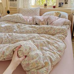 Bộ vỏ chăn ga Cloud Linen - Đũi Mây Phong cách trẻ trung hiện đại  ID 4PCSCLOUDLINEALL01-09