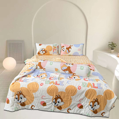 Bộ Chăn Ga Gối Chần hè Cotton Disney Home xinh xắn
