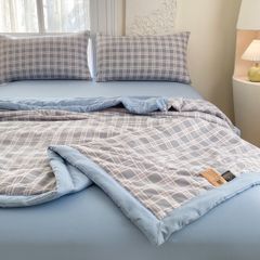 5Pcs Cotton Linen Summer Blanket | Mark Home Degin Bedding Set | ID 5PCSCOTLINMHOMEBAR05