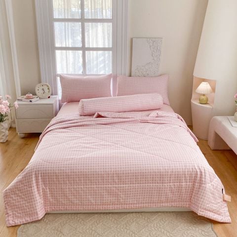 5Pcs Cotton Linen Summer Blanket | Mark Home Degin Bedding Set | ID 5PCSCOTLINMHOMEBAR07