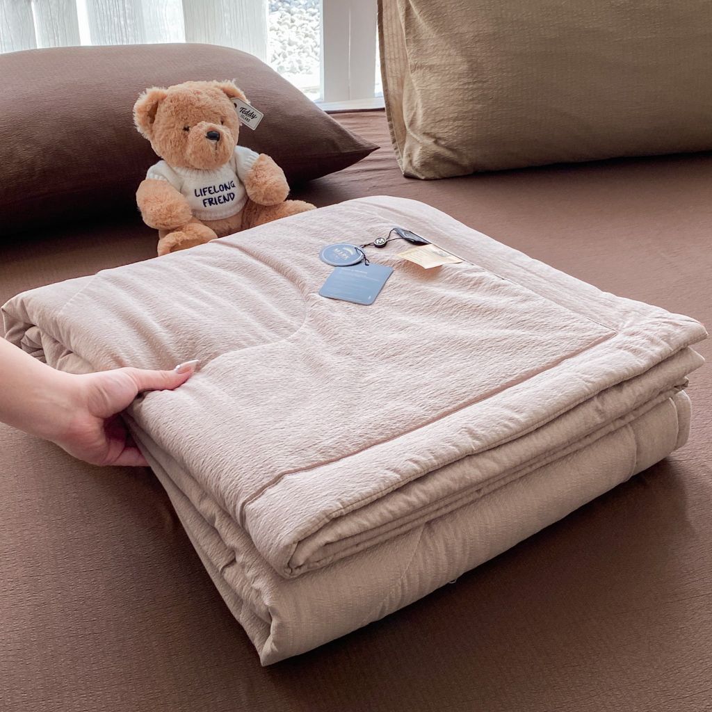 Bộ Chăn Chần Hè Đũi Mây MINIMASLIM Mềm Mát Chuẩn Gu – Full Set 5 Món Cao Cấp Cho Phòng Ngủ Hiện Đại 5PCLOUMIXSM8CLL