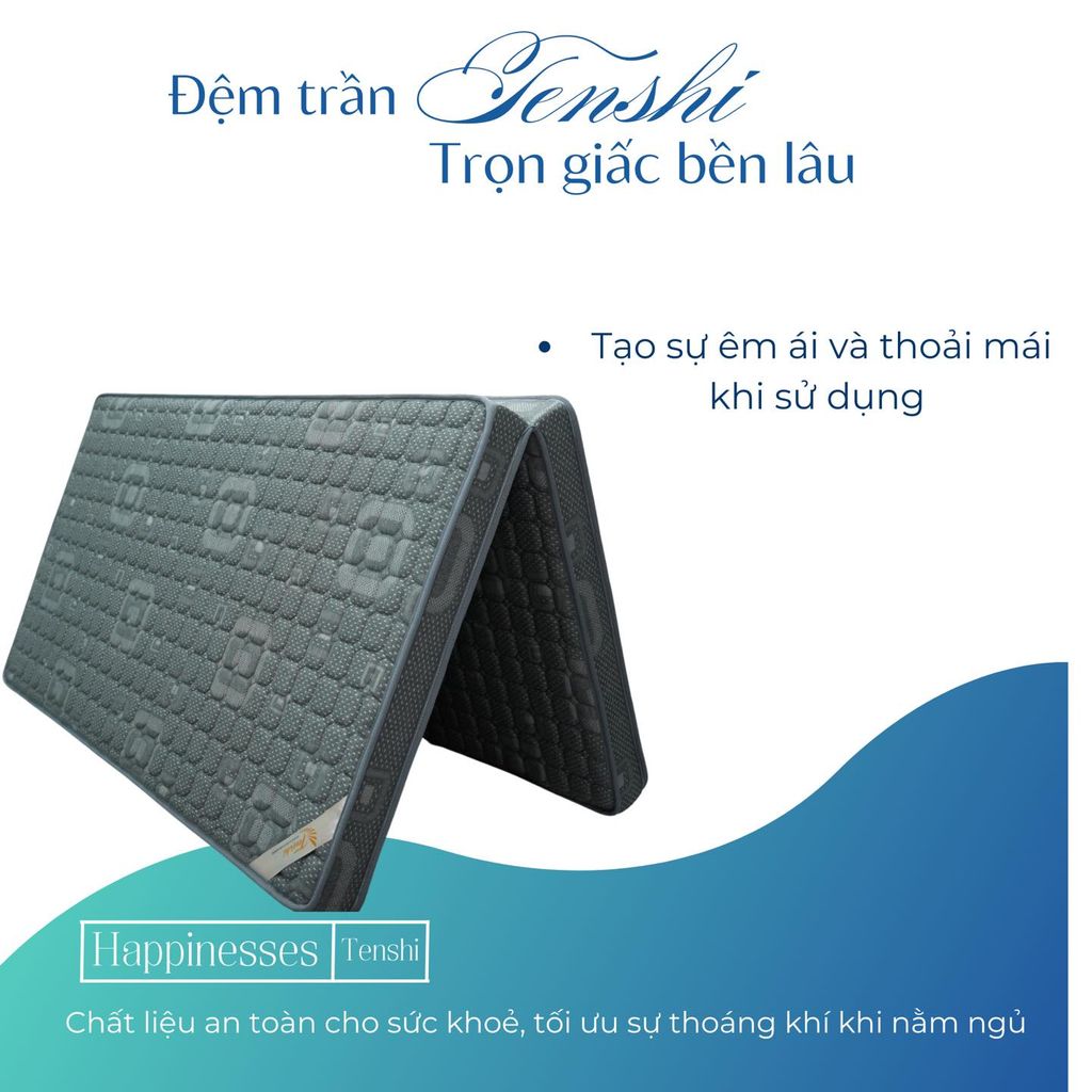 NỆM BÔNG ÉP CHẦN TENSHI GẤP 2 MẢNH CAO 12CM