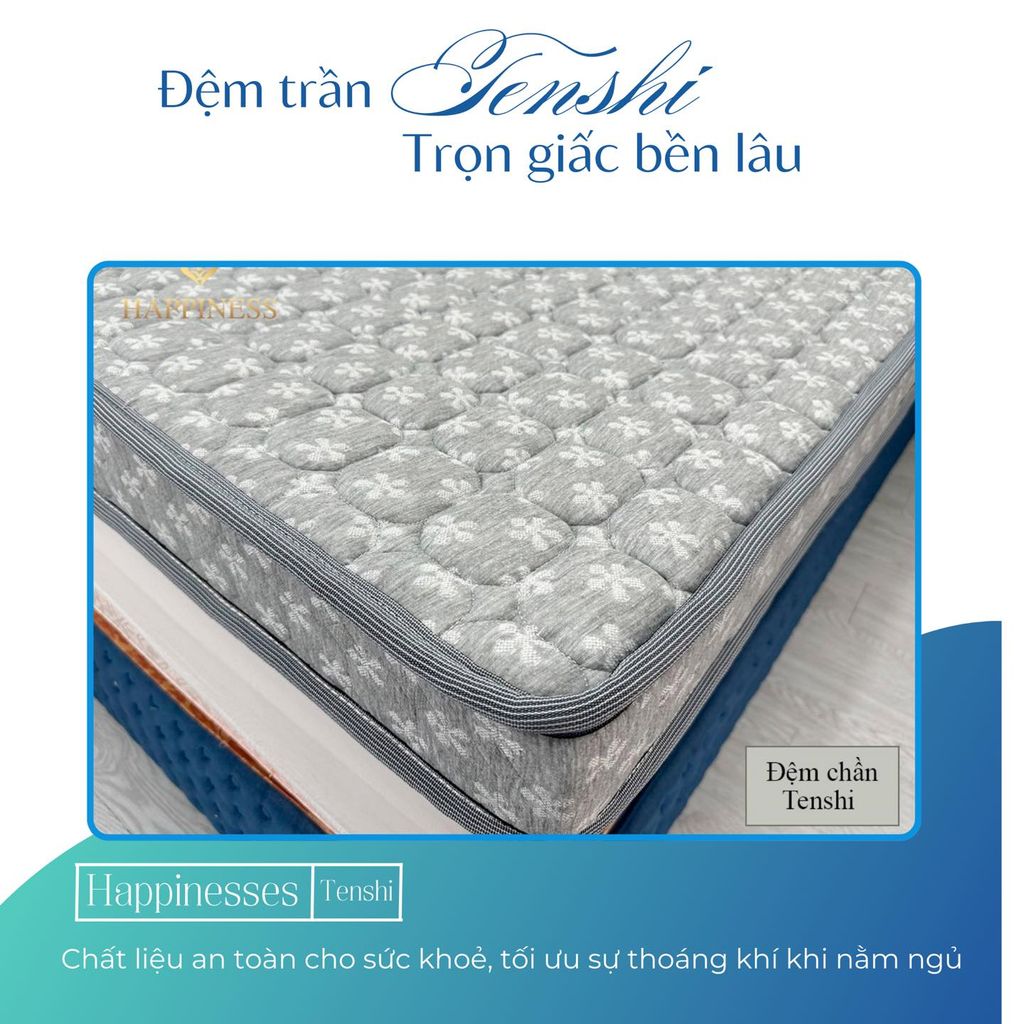 NỆM BÔNG ÉP CHẦN TENSHI GẤP 2 MẢNH CAO 12CM