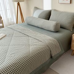 5Pcs Japan Linen |  New Colection  Bedsets Summer Blanket 230*200 Drap Freesize | ID jp025001