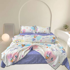 Bộ Chăn Ga Gối Chần hè Cotton Disney Home xinh xắn