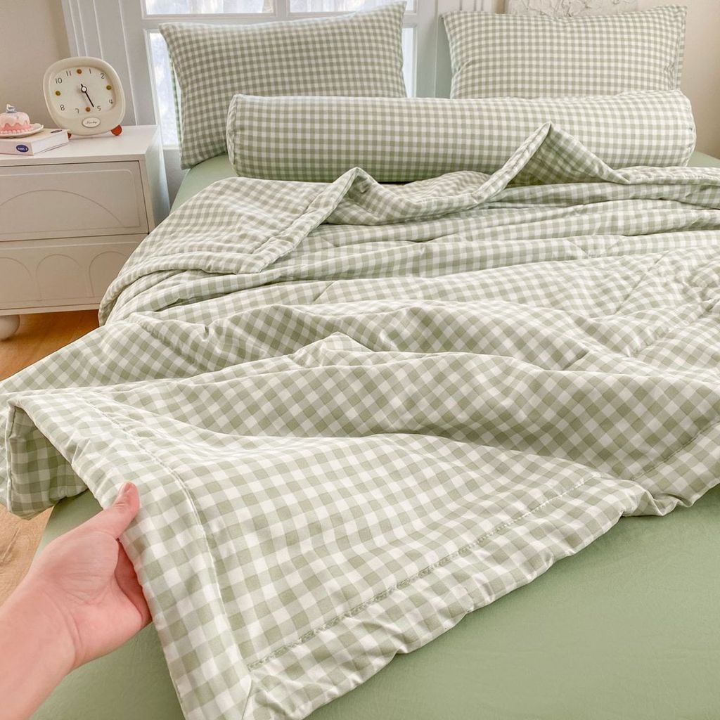 5Pcs Cotton Linen Summer Blanket | Mark Home Degin Bedding Set | ID 5PCSCOTLINMHOMEBAR06