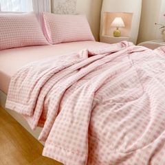 5Pcs Cotton Linen Summer Blanket | Mark Home Degin Bedding Set | ID 5PCSCOTLINMHOMEBAR07