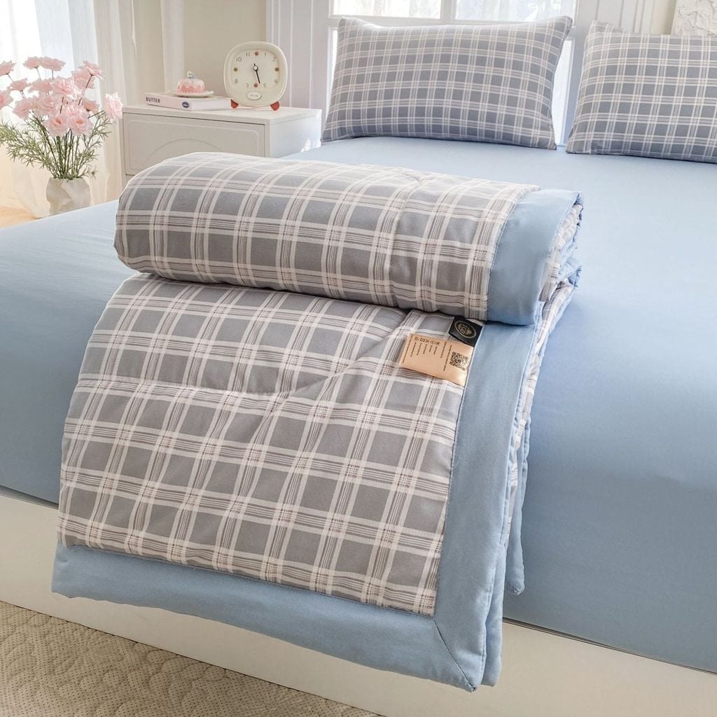 5Pcs Cotton Linen Summer Blanket | Mark Home Degin Bedding Set | ID 5PCSCOTLINMHOMEBAR05