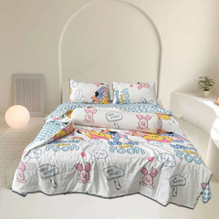 Bộ Chăn Ga Gối Chần hè Cotton Disney Home xinh xắn
